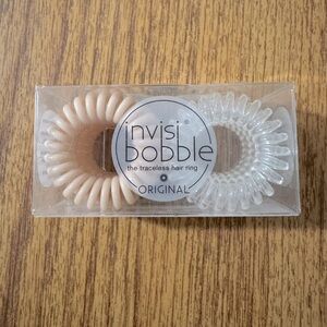 Invisibobble Original Traceless Spiral Hair Ties with Strong Grip - Clear & Nude